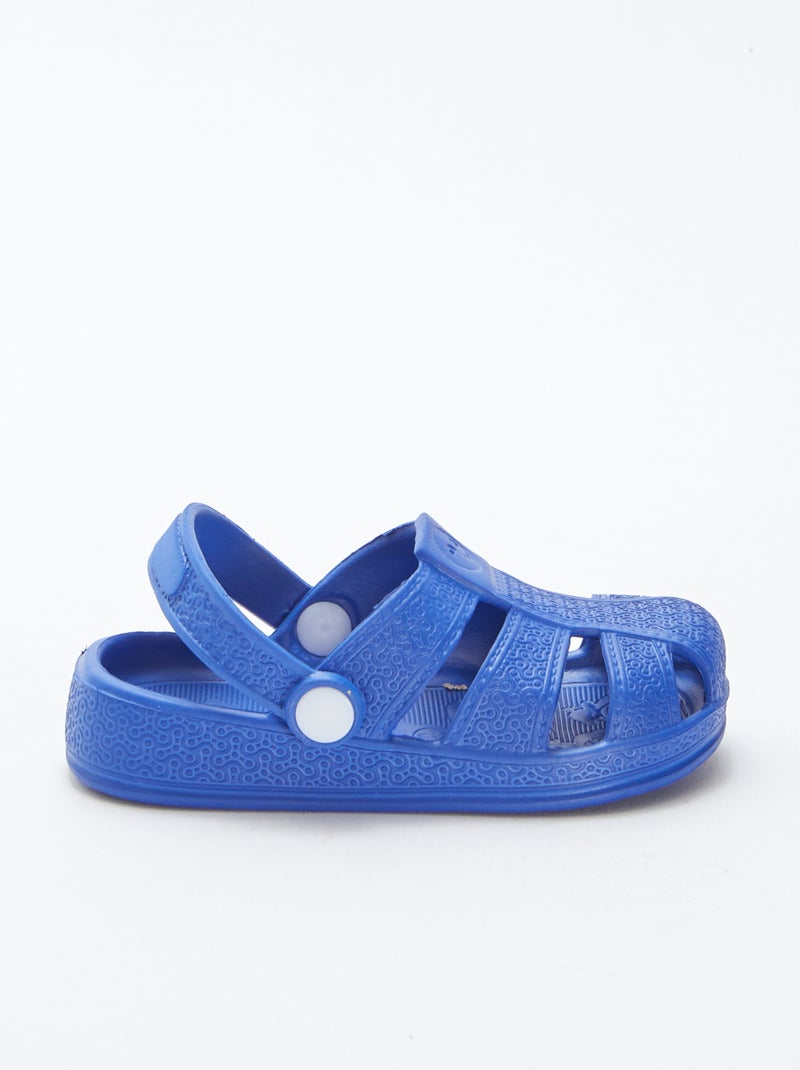 Zuecos de plástico moldeado texturizado AZUL - Kiabi