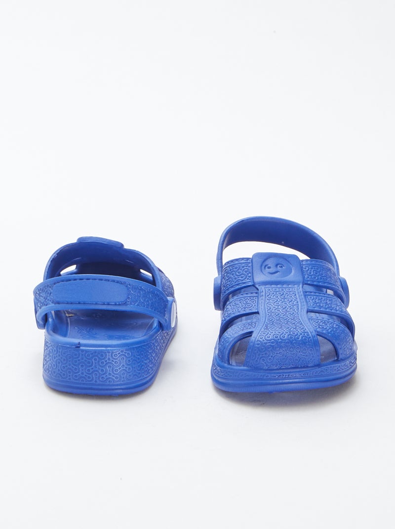 Zuecos de plástico moldeado texturizado AZUL - Kiabi