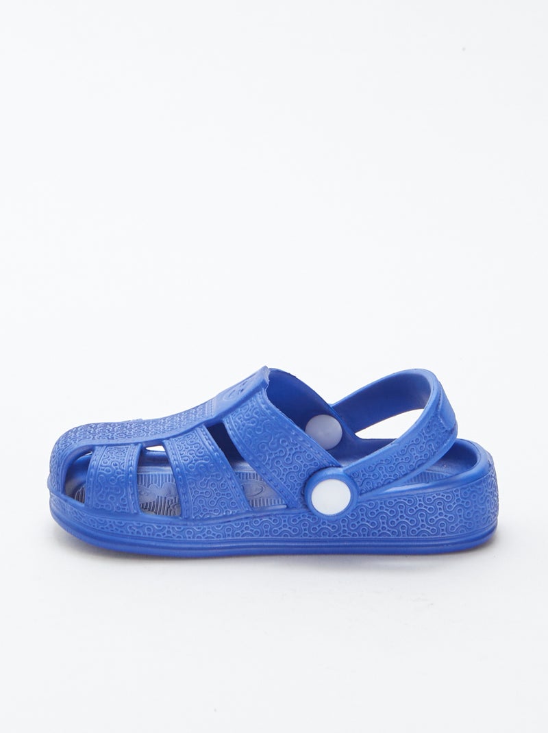 Zuecos de plástico moldeado texturizado AZUL - Kiabi