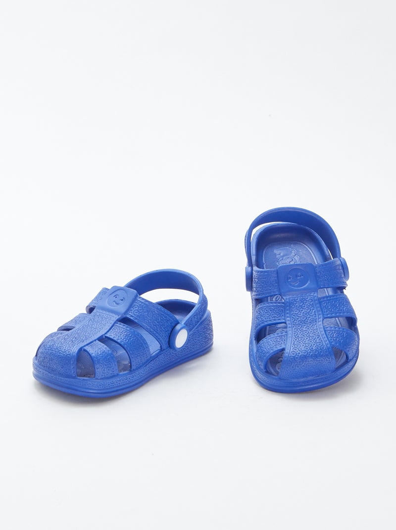 Zuecos de plástico moldeado texturizado AZUL - Kiabi