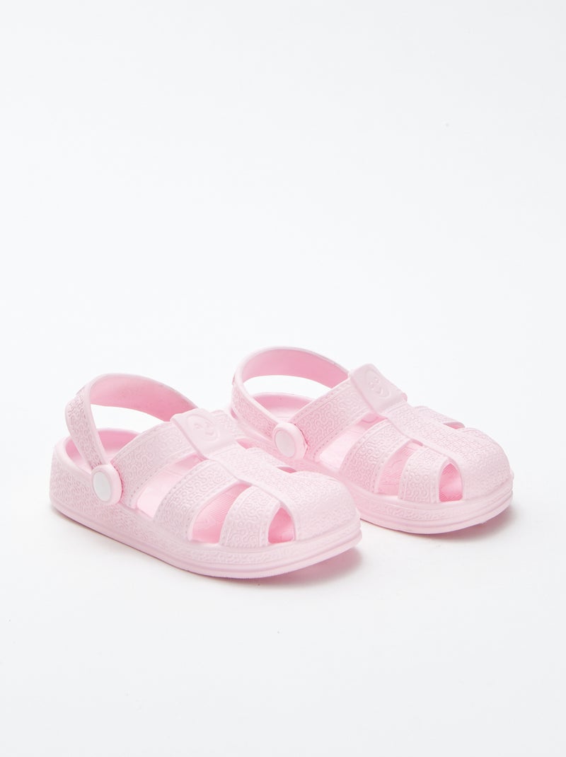 Zuecos de plástico moldeado texturizado ROSA - Kiabi