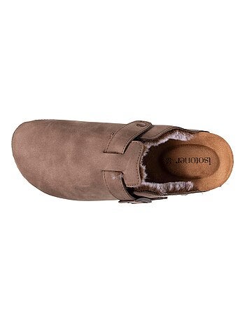 Zuecos forrada, suela extraflex, ligera, cómodo parche en el talón Isotoner