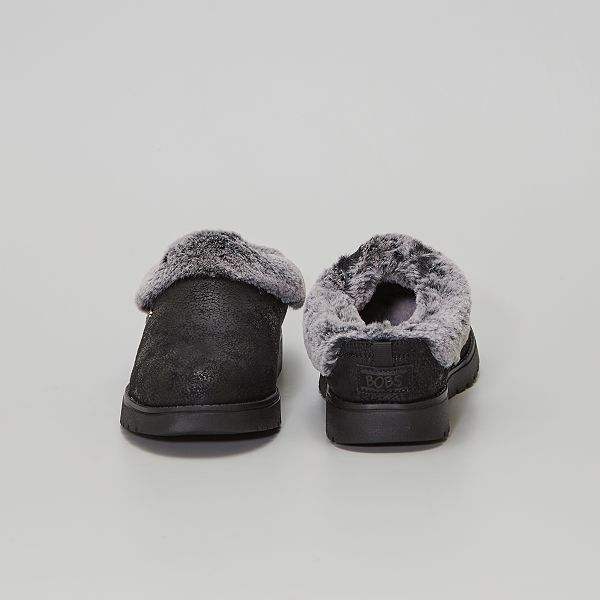 Zuecos forrados de material sintético Mujer talla 34 a 48 - NEGRO - Kiabi -  25,00€