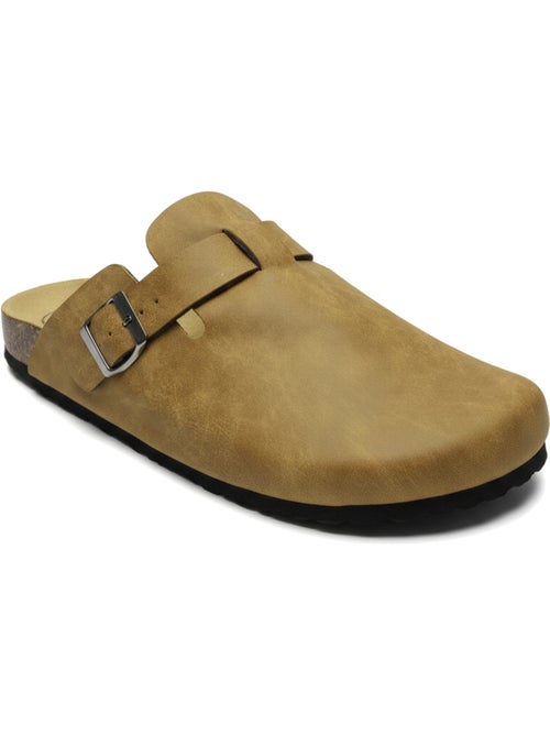 Zuecos hombre cuero sintético hebilla ajustable suela corcho ozabi - Kiabi Zuecos hombre cuero sintético hebilla ajustable suela corcho ozabi - Kiabi