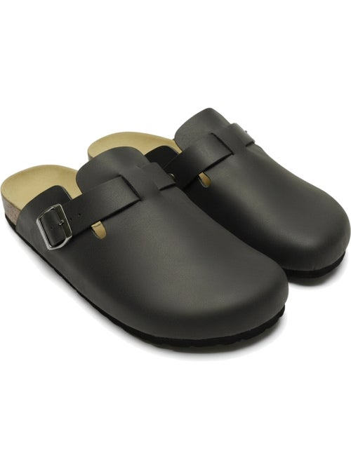 Zuecos hombre cuero sintético hebilla ajustable suela corcho ozabi - Kiabi Zuecos hombre cuero sintético hebilla ajustable suela corcho ozabi - Kiabi