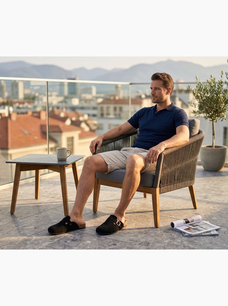 Zuecos Hombre OZABI Confort Ergonómico Hebilla Ajustable Negro - Kiabi