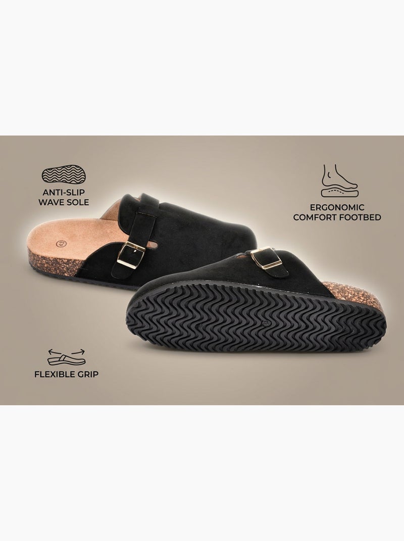 Zuecos Hombre OZABI Confort Ergonómico Hebilla Ajustable Negro - Kiabi
