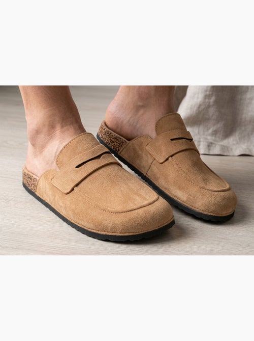 Zuecos Hombre OZABI Mula Cerrada Confort Nubuck - Kiabi Zuecos Hombre OZABI Mula Cerrada Confort Nubuck - Kiabi