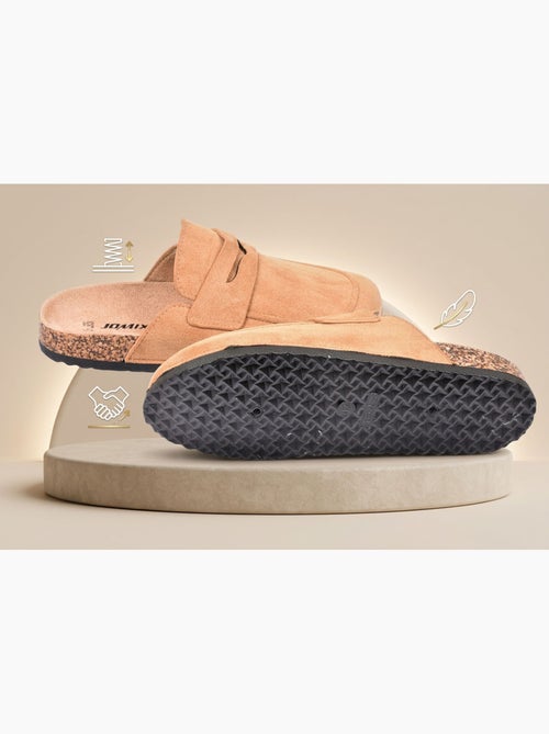 Zuecos Hombre OZABI Mula Cerrada Confort Nubuck - Kiabi Zuecos Hombre OZABI Mula Cerrada Confort Nubuck - Kiabi