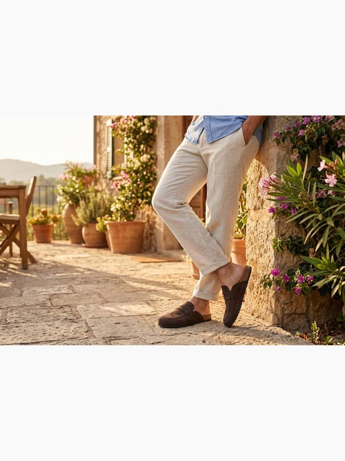 Zuecos Hombre OZABI Mula Cerrada Confort Nubuck - Kiabi Zuecos Hombre OZABI Mula Cerrada Confort Nubuck - Kiabi