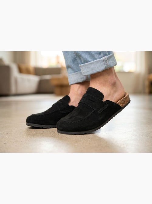 Zuecos Hombre OZABI Mula Cerrada Confort Nubuck - Kiabi Zuecos Hombre OZABI Mula Cerrada Confort Nubuck - Kiabi