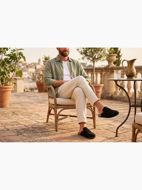 Zuecos Hombre OZABI Mula Cerrada Confort Nubuck - Kiabi Zuecos Hombre OZABI Mula Cerrada Confort Nubuck - Kiabi