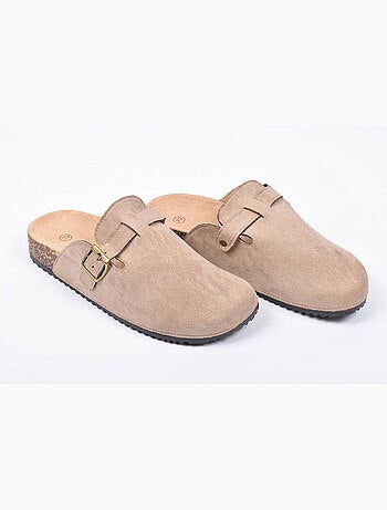 Zuecos mujer confort hebilla ajustable suela corcho ozabi