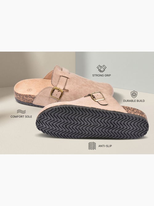 Zuecos mujer confort hebilla ajustable suela corcho OZABI - Kiabi Zuecos mujer confort hebilla ajustable suela corcho OZABI - Kiabi