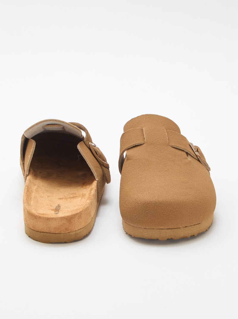 Zuecos mules efecto ante Marron - Kiabi