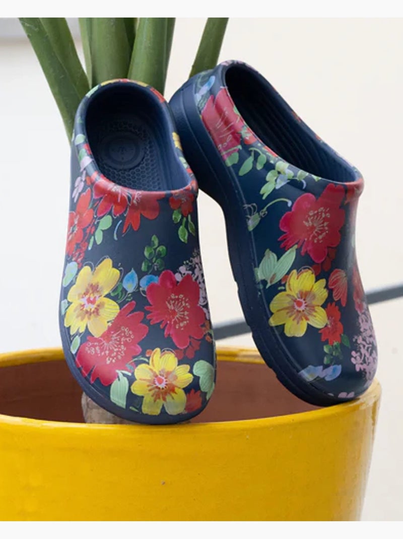 Zuecos para jardinería, cómodo, resistente y ligero  Isotoner Blanco Azul marino - Kiabi