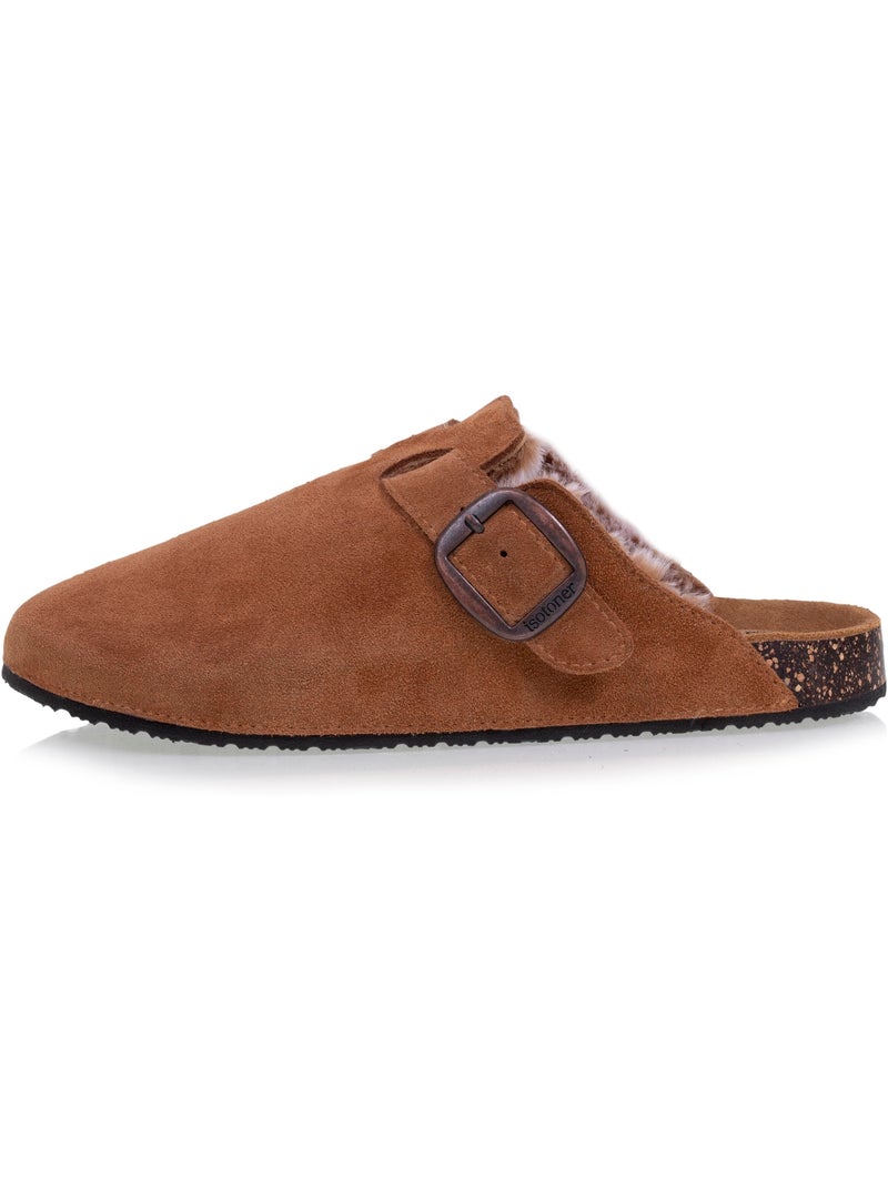 Zuecos parte superior de cuero, suela extraflex, ligereza, parche de confort en el  isotoner Camel - Kiabi