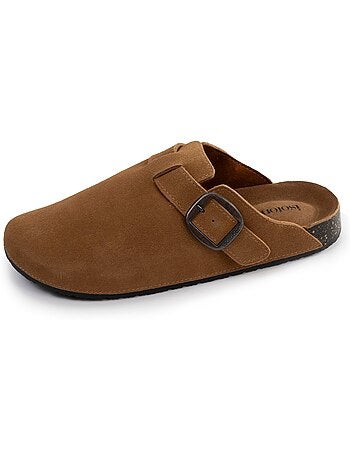 Zuecos plantilla de cuero extraflexible - confortable parche en el talón isotoner