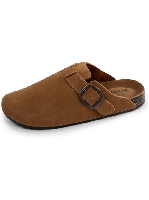 Zuecos plantilla de cuero extraflexible - confortable parche en el talón isotoner - Kiabi Zuecos plantilla de cuero extraflexible - confortable parche en el talón isotoner - Kiabi