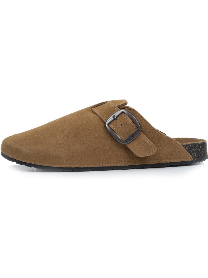 Zuecos plantilla de cuero extraflexible - confortable parche en el talón  isotoner Camel - Kiabi