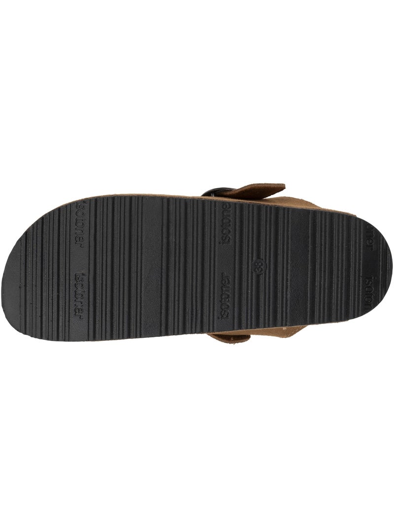 Zuecos plantilla de cuero extraflexible - confortable parche en el talón  isotoner Camel - Kiabi