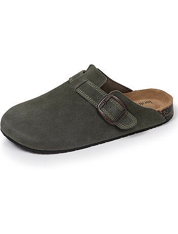 Zuecos plantilla de cuero extraflexible - confortable parche en el talón isotoner