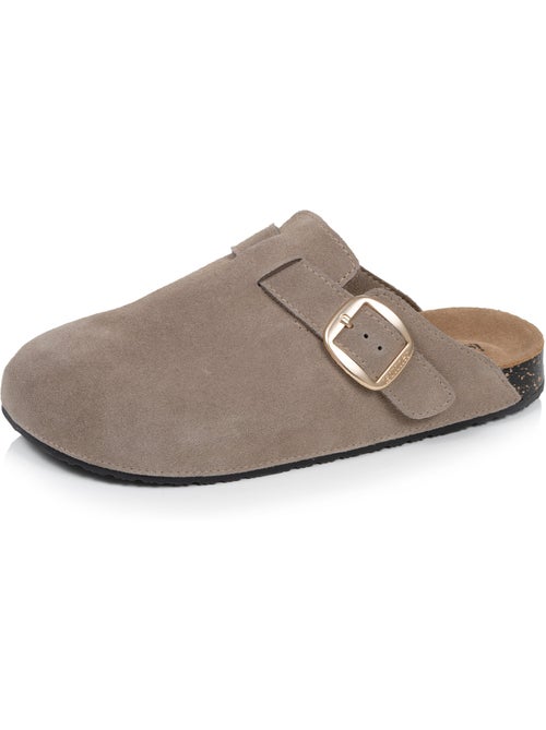 Zuecos plantilla de cuero extraflexible - confortable parche en el talón isotoner - Kiabi Zuecos plantilla de cuero extraflexible - confortable parche en el talón isotoner - Kiabi