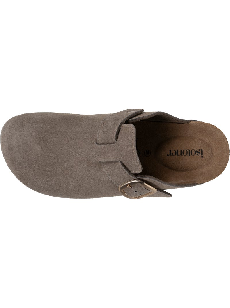Zuecos plantilla de cuero extraflexible - confortable parche en el talón  isotoner Taupe - Kiabi