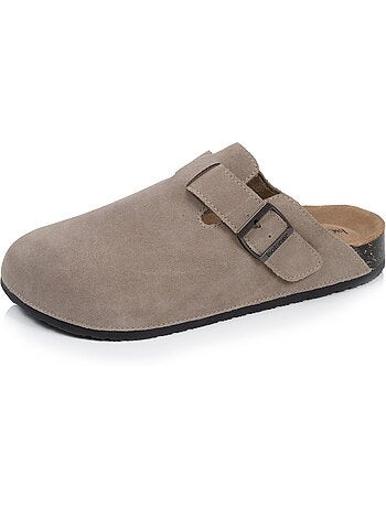 Zuecos plantilla de cuero extraflexible - parche de confort en el talón isotoner