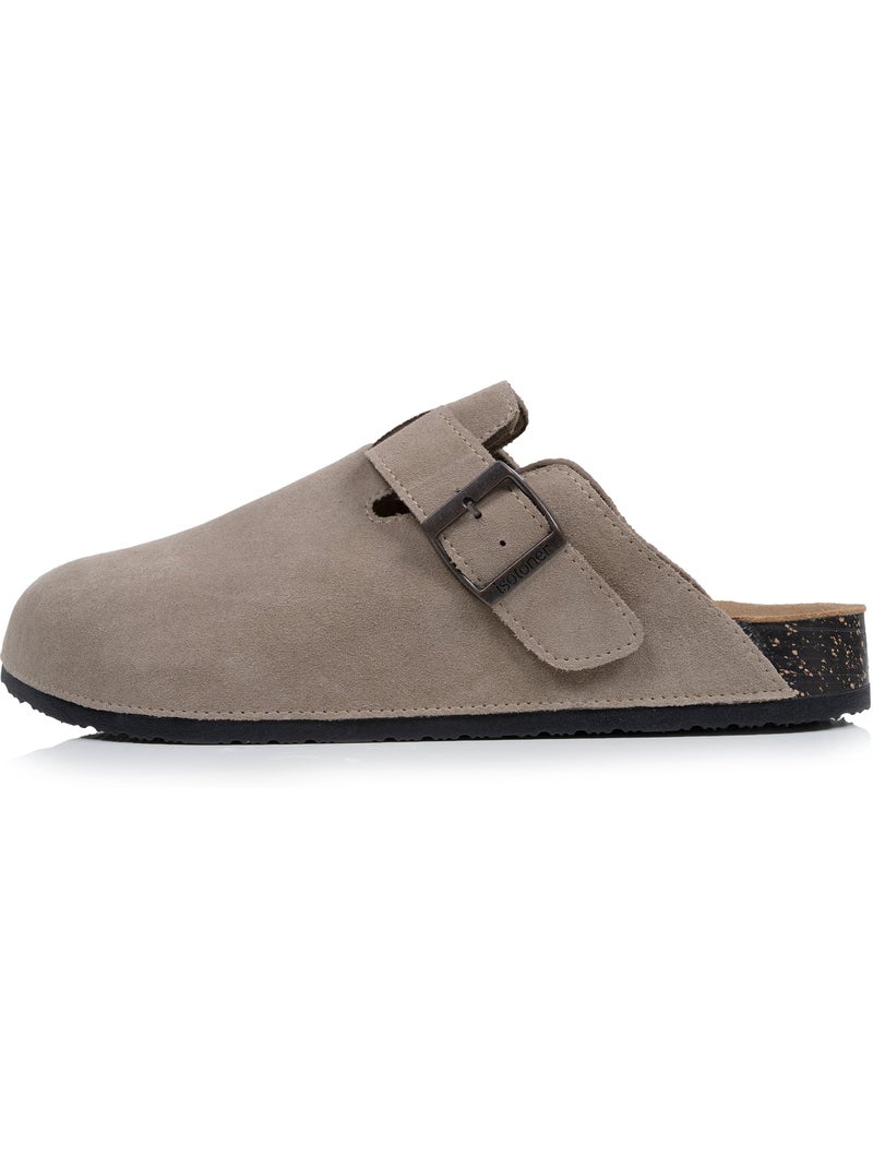 Zuecos plantilla de cuero extraflexible - parche de confort en el talón  isotoner Taupe - Kiabi