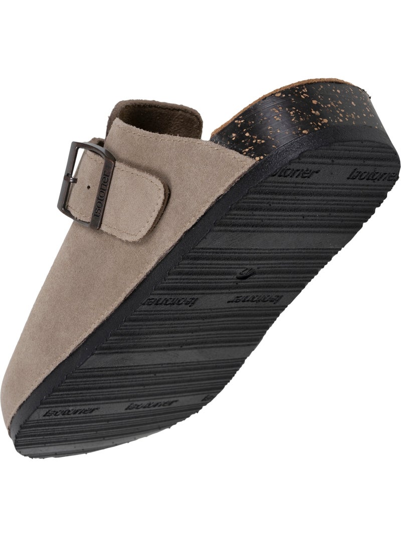 Zuecos plantilla de cuero extraflexible - parche de confort en el talón  isotoner Taupe - Kiabi