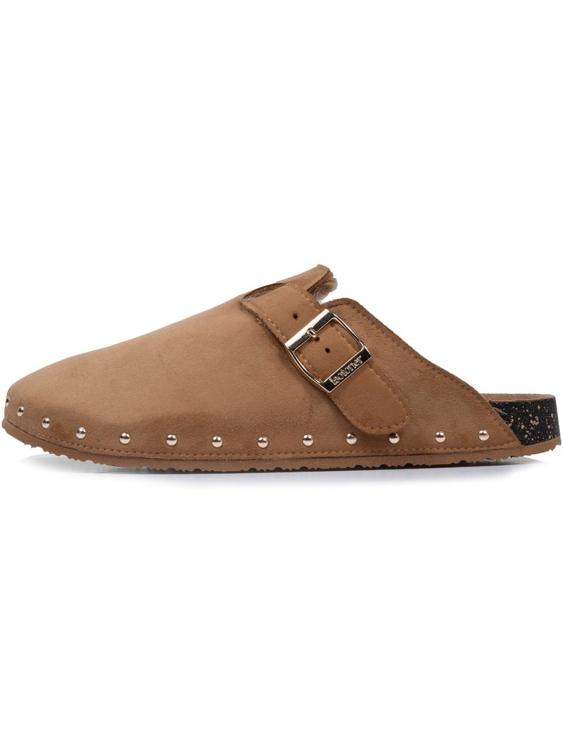 Zuecos suela extra-flex, ligera, parche de confort en el talón Camel - Kiabi