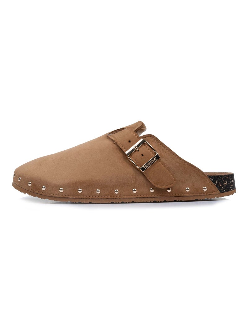 Zuecos suela extra-flex, ligera, parche de confort en el talón  Isotoner Camel - Kiabi