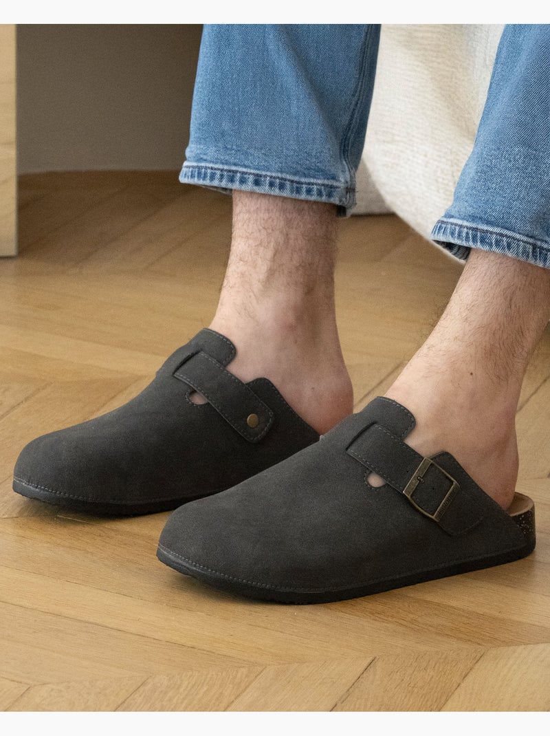 Zuecos suela extra-flex, ligera, parche de confort en el talón  isotoner Gris - Kiabi