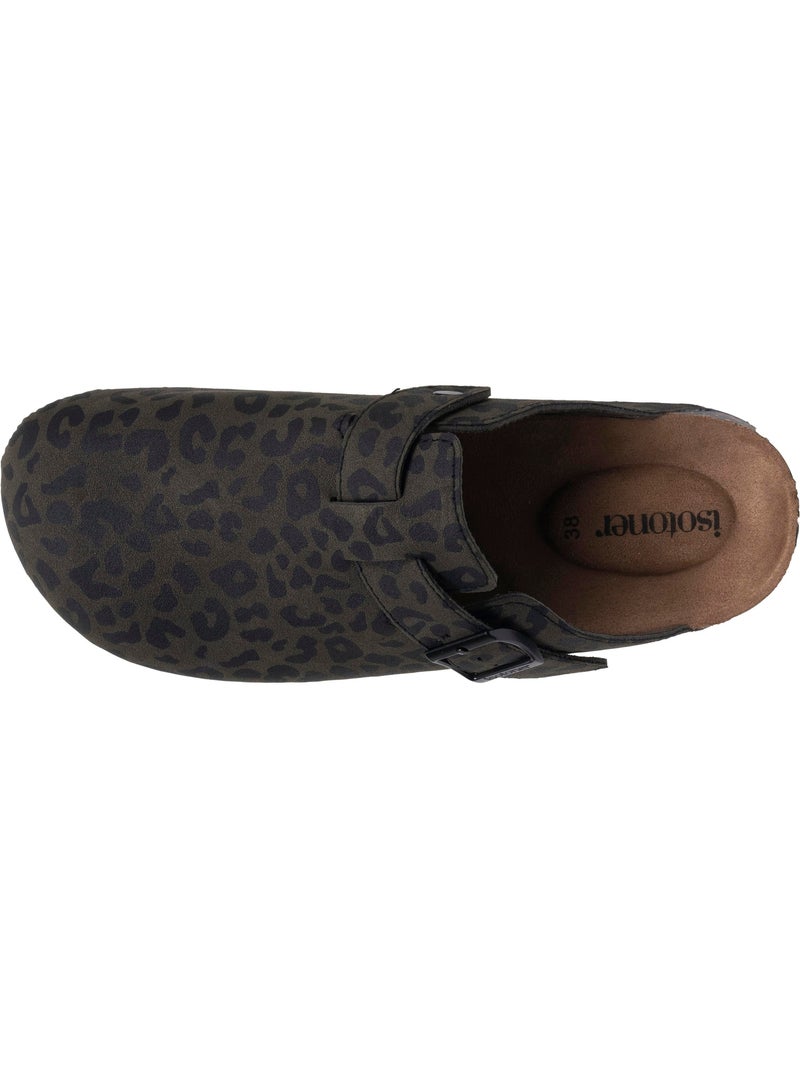 Zuecos suela extra-flex, ligera, parche de confort en el talón  isotoner Negro Caqui Negro - Kiabi