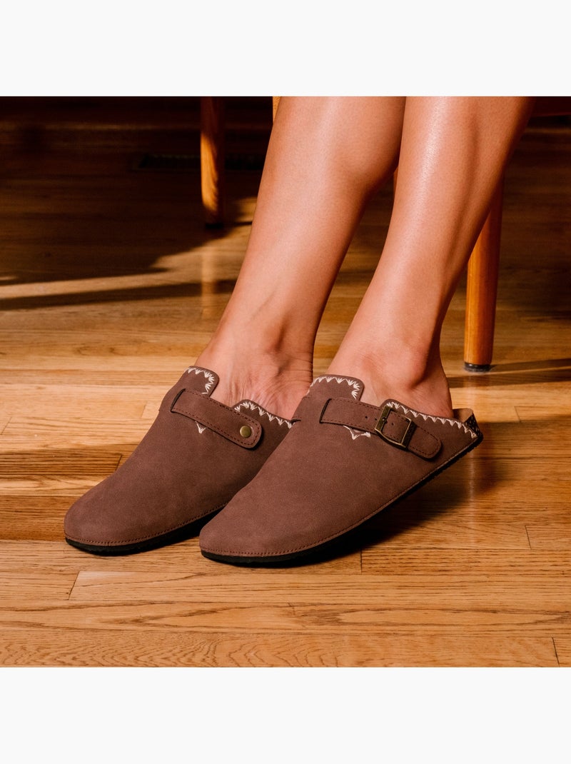 Zuecos suela extraflexible y ligera, parche ultra cómodo en el talón  Isotoner Marrón chocolate - Kiabi