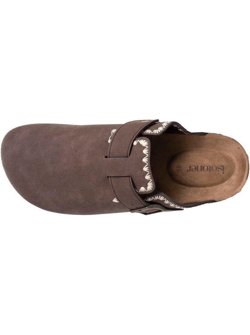 Zuecos suela extraflexible y ligera, parche ultra cómodo en el talón  Isotoner Marrón chocolate - Kiabi