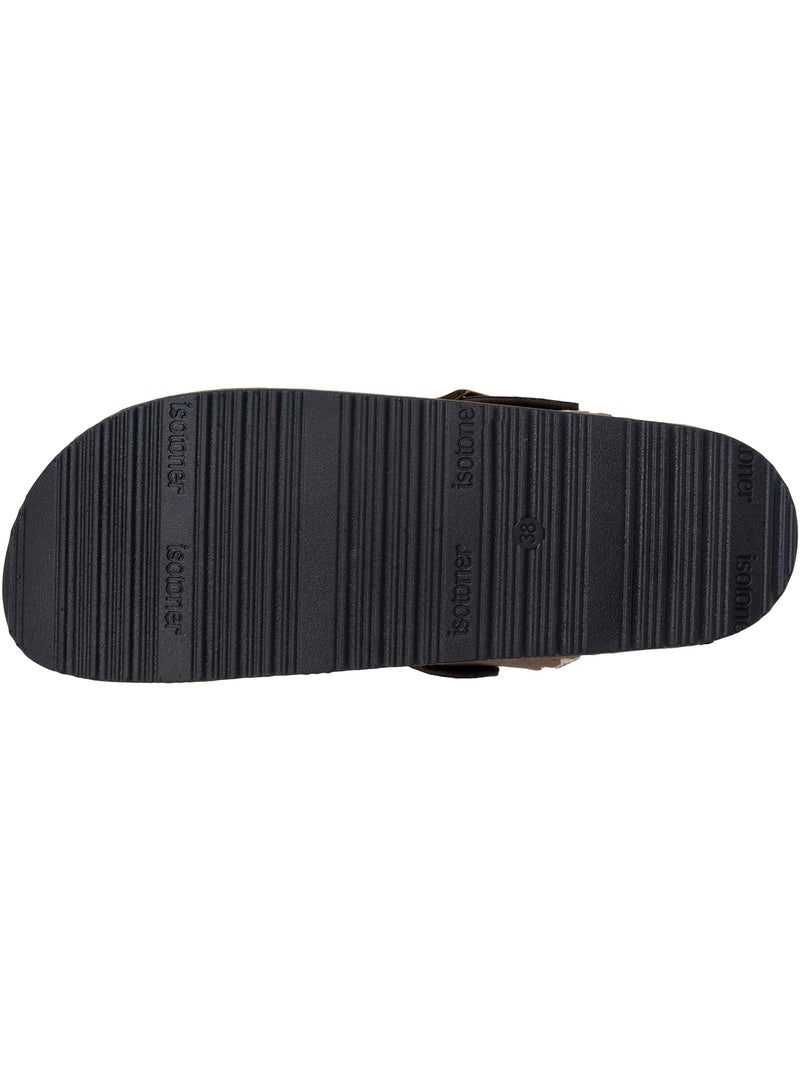 Zuecos suela extraflexible y ligera, parche ultra cómodo en el talón  Isotoner Marrón chocolate - Kiabi