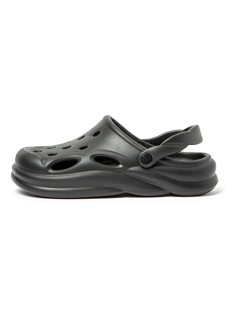 Zuecos Unisex con suela de goma Antideslizante Negro - Kiabi